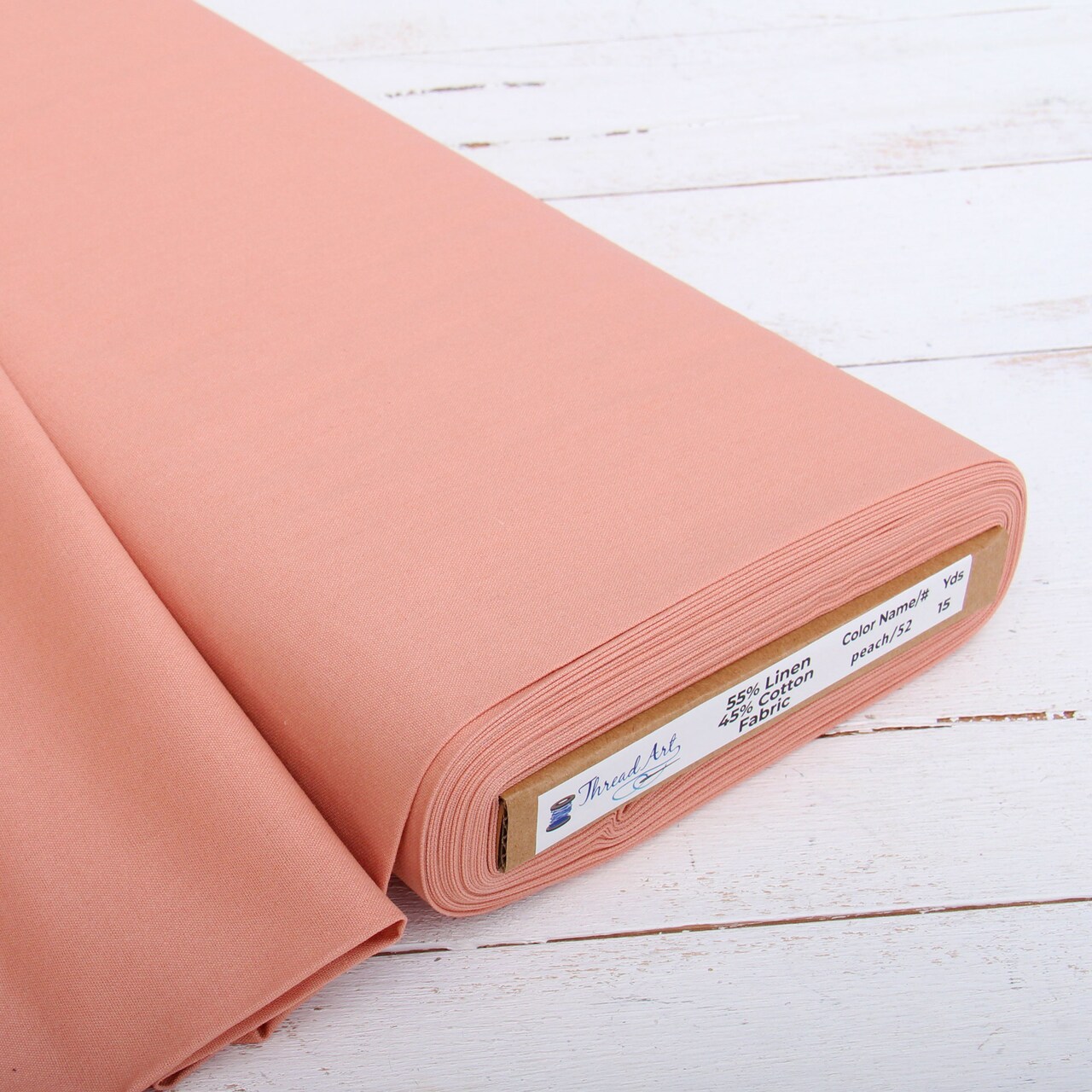 Threadart Linen Fabric By The Yard - Embroidery Fabric 55" Width- Premium Cotton Linen Fabric for Embroidery, Cross Stitch, Apparel, Linen Canvas, Home Décor